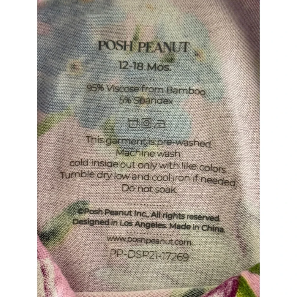 Posh Peanut Kaileigh Ruffled Cap Sleeve Bodysuit Twirl Skirt Bamboo Sz 12-18 mth